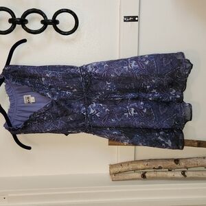 Converse Brand- Purple Paisley Sleeveless Blouse- Small
